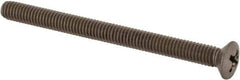 Value Collection - M4x0.70 Metric Coarse, 50mm OAL Phillips Drive Machine Screw - Oval Head, Grade 18-8 & A2 Stainless Steel, Uncoated, Without Washer - Exact Industrial Supply