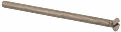 Value Collection - M5x0.80 Metric Coarse, 90mm OAL Slotted Drive Machine Screw - Flat Head, Grade 316 & A4 Stainless Steel, Uncoated, Without Washer - Exact Industrial Supply