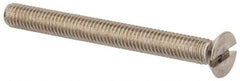 Value Collection - M6x1.00 Metric Coarse, 60mm OAL Slotted Drive Machine Screw - Flat Head, Grade 316 & A4 Stainless Steel, Uncoated, Without Washer - Exact Industrial Supply
