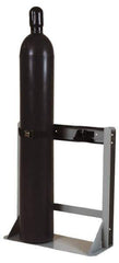 Made in USA - 12" Long x 28" Wide x 30" High, Gas Two Cylinder Wall/Floor Stand - Fits 4, 5, 6, 7, 8, 9, 10, 11, 12" Diameter Cylinders - Exact Industrial Supply