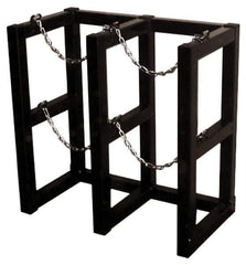 Made in USA - 28" Long x 30" Wide x 30" High, Gas Four Cylinder Tube Rack - Fits 4, 5, 6, 7, 8, 9, 10, 11, 12" Diameter Cylinders - Exact Industrial Supply