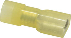 Ideal - 12 to 10 AWG, Vinyl, Fully Insulated, Female Wire Disconnect - 1/4 Inch Wide Tab, Yellow, cUL Listed, RoHS Compliant, UL Listed 774A - Exact Industrial Supply