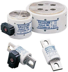 Ferraz Shawmut - 150 VAC/VDC, 1000 Amp, Fast-Acting Semiconductor/High Speed Fuse - Bolt-on Mount, 3-1/2" OAL, 100 at AC, 50 at DC kA Rating, 1-1/2" Diam - Exact Industrial Supply