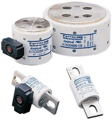 Ferraz Shawmut - 150 VAC/VDC, 600 Amp, Fast-Acting Semiconductor/High Speed Fuse - Bolt-on Mount, 3-1/2" OAL, 100 at AC, 50 at DC kA Rating, 1-1/2" Diam - Exact Industrial Supply