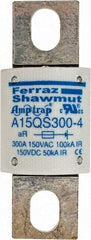 Ferraz Shawmut - 150 VAC/VDC, 300 Amp, Fast-Acting Semiconductor/High Speed Fuse - Bolt-on Mount, 2-21/32" OAL, 100 at AC, 50 at DC kA Rating, 1-1/8" Diam - Exact Industrial Supply