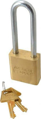 American Lock - 3/4" Shackle Clearance, Keyed Different Padlock - 5/16" Shackle Diam, Steel - Exact Industrial Supply