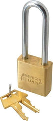 American Lock - 3/4" Shackle Clearance, Keyed Alike Padlock - 5/16" Shackle Diam, Steel - Exact Industrial Supply