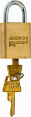 American Lock - 3/4" Shackle Clearance, Keyed Different Padlock - 1/4" Shackle Diam, Steel - Exact Industrial Supply