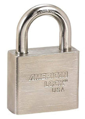American Lock - 1-1/4" Shackle Clearance, Keyed Alike Wide Clearance Padlock - 7/16" Shackle Diam, Steel - Exact Industrial Supply