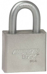 American Lock - 3/4" Shackle Clearance, Keyed Alike Tubular Padlock - 3/8" Shackle Diam, Steel - Exact Industrial Supply