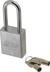 American Lock - 3/4" Shackle Clearance, Keyed Alike Tubular Padlock - 5/16" Shackle Diam, Steel - Exact Industrial Supply