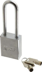 American Lock - 3/4" Shackle Clearance, Keyed Alike Tubular Padlock - 5/16" Shackle Diam, Steel - Exact Industrial Supply