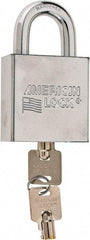 American Lock - 3/4" Shackle Clearance, Keyed Alike Tubular Padlock - 7/16" Shackle Diam, Steel - Exact Industrial Supply
