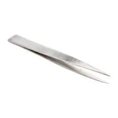 Value Collection - 4-7/16" OAL Stainless Steel Assembly Tweezers - Thin, Fine Point - Exact Industrial Supply