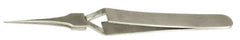 Value Collection - 4-11/32" OAL N4 Reverse Action Tweezers - Long Fine Point - Exact Industrial Supply