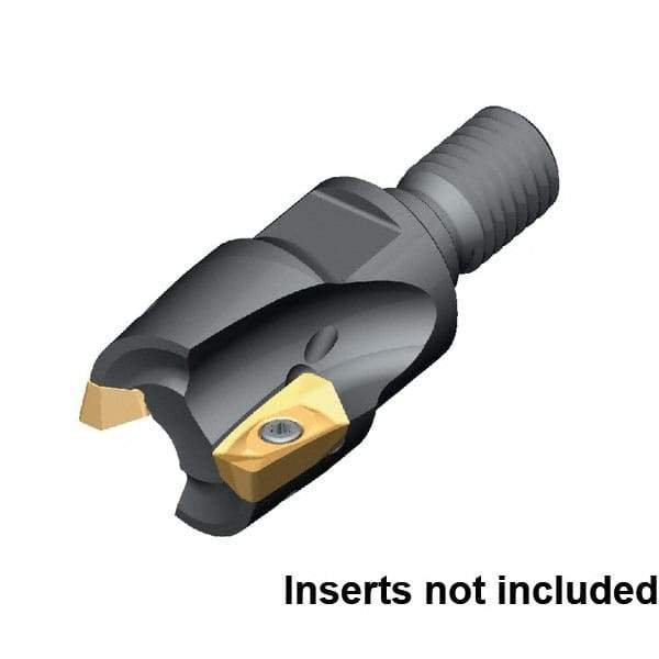 Kennametal - 40mm Cut Diam, 40mm OAL, Indexable Square Shoulder End Mill - M16 Modular Connection, 0° Lead Angle - Exact Industrial Supply