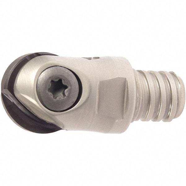 Iscar - 12mm Cut Diam, 28mm OAL, Indexable Ball Nose End Mill - 20mm Head Length, T08 Modular Connection, HCM-MM Toolholder, HBF-QF, HBR-QF, HCD-QF, HCR Insert - Exact Industrial Supply