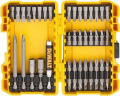 DeWALT - 37 Piece, Screwdriver Bit Set - #1, #2 & #3 Phillips, #1, #2 & #3 Square Recess, #6, #8 & #10 Slotted - Exact Industrial Supply