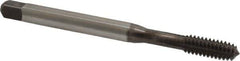 Emuge - 1/4-20 UNC 2BX Modified Bottoming Thread Forming Tap - Cobalt, Nitride Finish, 3.15" OAL, 0.669" Thread Length, Right Hand Thread, Series Rekord Druck-S - Exact Industrial Supply