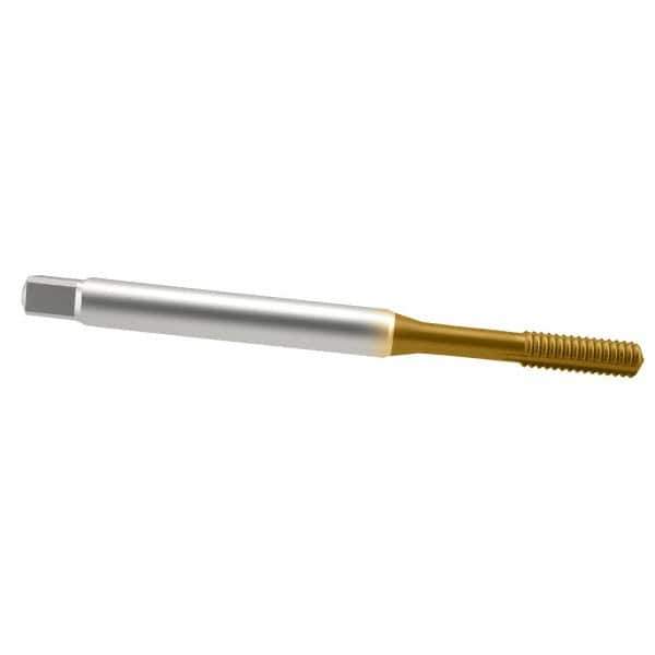 Emuge - 1/4-20 UNC 2BX Modified Bottoming Thread Forming Tap - Cobalt, TiN Finish, 3.15" OAL, 0.669" Thread Length, Right Hand Thread, Series Rekord Druck-S - Exact Industrial Supply