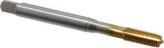 Emuge - 5/16-24 UNF 2BX Modified Bottoming Thread Forming Tap - Cobalt, TiN Finish, 3.543" OAL, 0.669" Thread Length, Right Hand Thread, Series Rekord Druck-S - Exact Industrial Supply