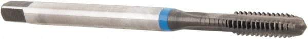 Emuge - #6-32 UNC 2BX 3 Flute Nitride Finish Cobalt Straight Flute Machine Tap - Modified Bottoming, Right Hand Thread, 2.205" OAL, 0.472" Thread Length, Oversize - Exact Industrial Supply