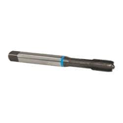 Emuge - 3/8-24 UNF 2BX 4 Flute Bright Finish Cobalt Straight Flute Machine Tap - Modified Bottoming, Right Hand Thread, 3.937" OAL, 0.709" Thread Length, Oversize - Exact Industrial Supply
