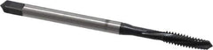 Emuge - #6-32 UNC 3 Flute 3BX Plug Spiral Flute Tap - Cobalt, Nitride Finish, 2.205" OAL, Left Hand Flute, Right Hand Thread, Series Rekord C-Ti - Exact Industrial Supply