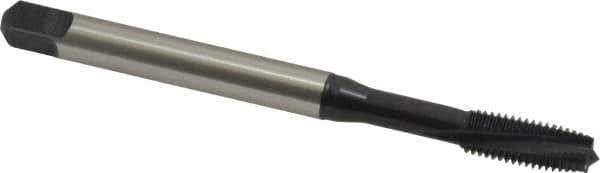 Emuge - 1/4-28 UNF 3 Flute 3BX Plug Spiral Flute Tap - Cobalt, Nitride Finish, 3.15" OAL, Left Hand Flute, Right Hand Thread, Series Rekord C-Ti - Exact Industrial Supply