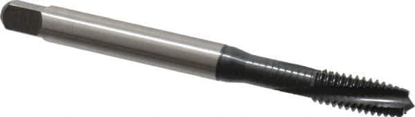 Emuge - 5/16-18 UNC 3 Flute 2BX Plug Spiral Flute Tap - Cobalt, Nitride Finish, 3.543" OAL, Left Hand Flute, Right Hand Thread, Series Rekord C-Ti - Exact Industrial Supply