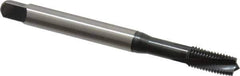 Emuge - 5/16-24 UNF 3 Flute 3BX Plug Spiral Flute Tap - Cobalt, Nitride Finish, 3.543" OAL, Left Hand Flute, Right Hand Thread, Series Rekord C-Ti - Exact Industrial Supply