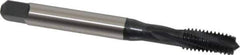 Emuge - 3/8-16 UNC 3 Flute 2BX Modified Bottoming Spiral Flute Tap - Cobalt, Oxide Finish, 3.937" OAL, Right Hand Flute, Right Hand Thread, Series Rekord D-Ti - Exact Industrial Supply