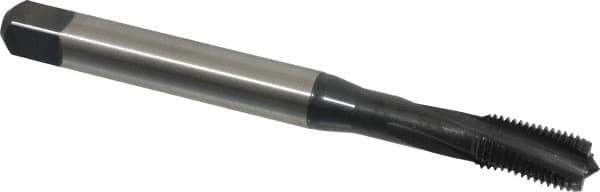 Emuge - 3/8-24 UNF 3 Flute 2BX Modified Bottoming Spiral Flute Tap - Cobalt, Oxide Finish, 3.937" OAL, Right Hand Flute, Right Hand Thread, Series Rekord D-Ti - Exact Industrial Supply