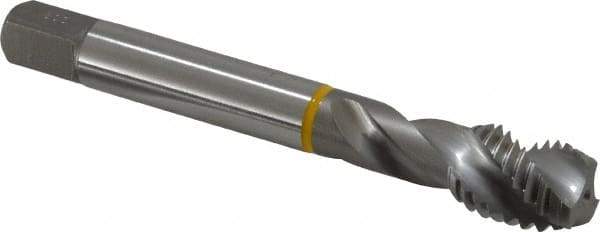 Emuge - 5/8-11 UNC 3 Flute 3B Modified Bottoming Spiral Flute Tap - Cobalt, Bright Finish, 4.331" OAL, Right Hand Flute, Right Hand Thread, Series Enorm - Exact Industrial Supply