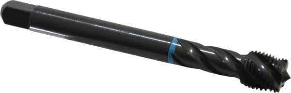 Emuge - 1/2-20 UNF 4 Flute 3B Modified Bottoming Spiral Flute Tap - Cobalt, Oxide Finish, 3.937" OAL, Right Hand Flute, Right Hand Thread, Series Enorm-VA - Exact Industrial Supply