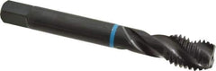 Emuge - 5/8-11 UNC 3 Flute 3B Modified Bottoming Spiral Flute Tap - Cobalt, Oxide Finish, 4.331" OAL, Right Hand Flute, Right Hand Thread, Series Enorm-VA - Exact Industrial Supply