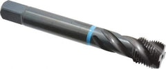 Emuge - 5/8-18 UNF 4 Flute 3B Modified Bottoming Spiral Flute Tap - Cobalt, Oxide Finish, 3.937" OAL, Right Hand Flute, Right Hand Thread, Series Enorm-VA - Exact Industrial Supply