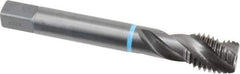 Emuge - 3/4-10 UNC 3 Flute 2B Modified Bottoming Spiral Flute Tap - Cobalt, Oxide Finish, 4.921" OAL, Right Hand Flute, Right Hand Thread, Series Enorm-VA - Exact Industrial Supply