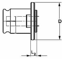 Emuge - 5/16" Tap Shank Diam, 0.234" Tap Square Size, 1/16" Pipe Tap, #1 Tapping Adapter - Exact Industrial Supply