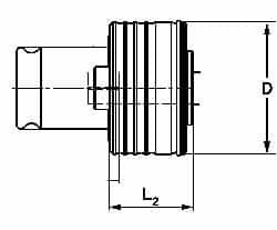 Emuge - 0.318" Tap Shank Diam, 0.238" Tap Square Size, 5/16" Tap, #3 Tapping Adapter - Exact Industrial Supply