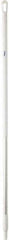 Vikan - 51 x 1-1/4" Aluminum Squeegee Handle - European Threaded Connection, White - Exact Industrial Supply