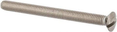 Value Collection - M6x1.00 Metric Coarse, 70mm OAL Slotted Drive Machine Screw - Oval Head, Grade 316 & A4 Stainless Steel, Uncoated, Without Washer - Exact Industrial Supply