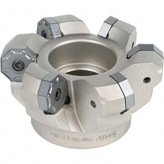 Iscar - 92mm Cut Diam, 27mm Arbor Hole, 5.5mm Max Depth of Cut, 45° Indexable Chamfer & Angle Face Mill - 8 Inserts, ONH.. Insert, Right Hand Cut, 8 Flutes, Series 16Mill - Exact Industrial Supply