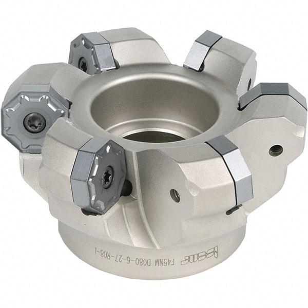 Iscar - 4.49" Cut Diam, 1-1/2" Arbor Hole, 0.217" Max Depth of Cut, 45° Indexable Chamfer & Angle Face Mill - 10 Inserts, ONH.. Insert, Right Hand Cut, 10 Flutes, Series 16Mill - Exact Industrial Supply