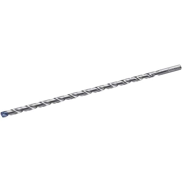 Extra Length Drill Bit: 0.3438″ Dia, 140 °, Solid Carbide Tinal Point Finish, 11.2992″ Flute Length, Spiral Flute, Straight-Cylindrical Shank, Series A6994TFP