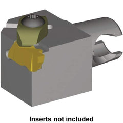 Kennametal - Insert Style NG 2L, 25mm Head Length, Right Hand Cut, External Modular Threading Cutting Unit Head - System Size KM20, 17mm Center to Cutting Edge, Series Top Notch - Exact Industrial Supply