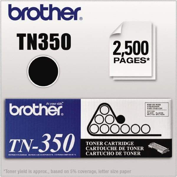 Brother - Black Toner Cartridge - Use with Brother DCP-7010, 7020, 7025, HL-2030, 2035, 2037, 2040, 2070N, intelliFax-2820, 2825, 2910, 2920, MFC-7220, 7225N, 7420, 7820N - Exact Industrial Supply