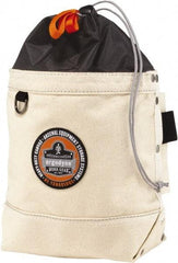 Ergodyne - 1 Pocket White Canvas Tool Bag - 9" Wide x 2" Deep x 12" High - Exact Industrial Supply