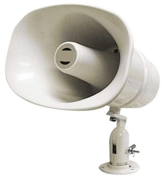 Speco - 30 Max Watt, 11 Inch Diameter, Oval Plastic Standard Horn and Speaker - Weather and Waterproof, 10-1/4 Inch Deep, Includes 25, 70 Volt Transformer - Exact Industrial Supply