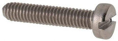 Value Collection - M4x0.70 Metric Coarse, 20mm Length Under Head Slotted Drive Machine Screw - Fillister Head, Grade 316 & A4 Stainless Steel, Uncoated, Without Washer - Exact Industrial Supply